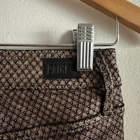 PAIGE DENIM Metallic Snake Gold Skinny Pant $128 SIZE 24 WOMEN'S 0 00 Alt Emo - Picture 3 of 6